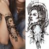 Cooler Wolf Schwarzes Temporäres Tattoo Sexy Mädchen Schlange Fake Katze Löwe Tattoo Aufkleber Für Frauen Erwachsene Geometrie Körperkunst Tattoos Papier