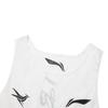 Li Ning Dragon Sparrow Skin-Friendly Breathable Simple Slim Fit Sleeveless Racing Competition Top Vest Men tops Standard-White AAYV123-2