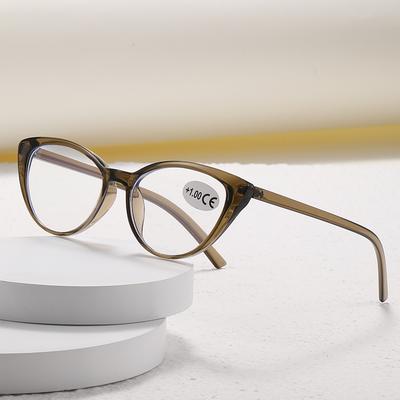 Anti Blue Light Cat Eye Women Reading Glasses Plastic Presbyopia Hyperopia Men Reading Eyewear Eyeglasses +1.0 +1.5 +2.0 +2.5