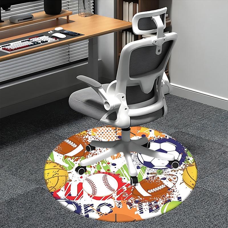 

Sport Office Carpet Chair Mats for Desk, Non-Slip Thick Gaming Office Carpet Chair Mats for Office Home Living Room Bedroom Sofa Floor Decor, Gift Ide 80cm by 80cm