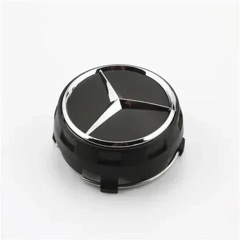 SUK3 4PCS 75mm Car Wheel Center Hub Caps Cover For Mercedes Benz B/C/E/S Class A Class C200L GLC GLK CLA Accessories