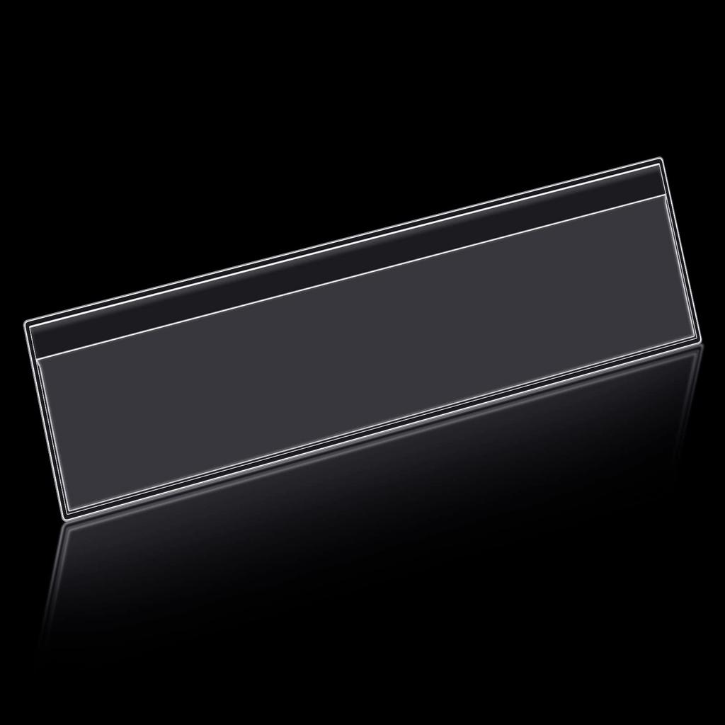 Clear Adhesive Shelf Tag Pockets Label Holders for DIY Organizing Bag Paper Card Labels Classify Items Office Storage Supplies