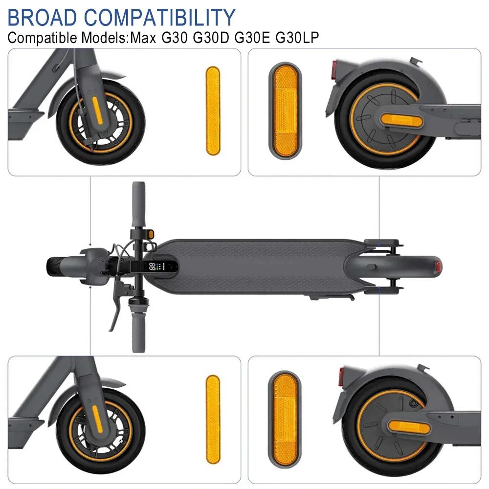 Upgrade Reflective Sticker Modifited Front Rear Wheel Hub Protective Shell for Ninebot Max G30 G30D Electric Scooter Reflector