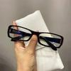 Fashion Diamond Ellipse Glasses for Women  Crystal Bowk Metal Blue Light Blocking Glasses Japanese Retro Reading Y2K Eyeglasses