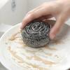 6/18pcs Stainless Steel Scrubber Scouring Pads Cleaning Ball Steel Wool Scrubber for Kitchen Pot Pan Dish Bathroom Cleaning