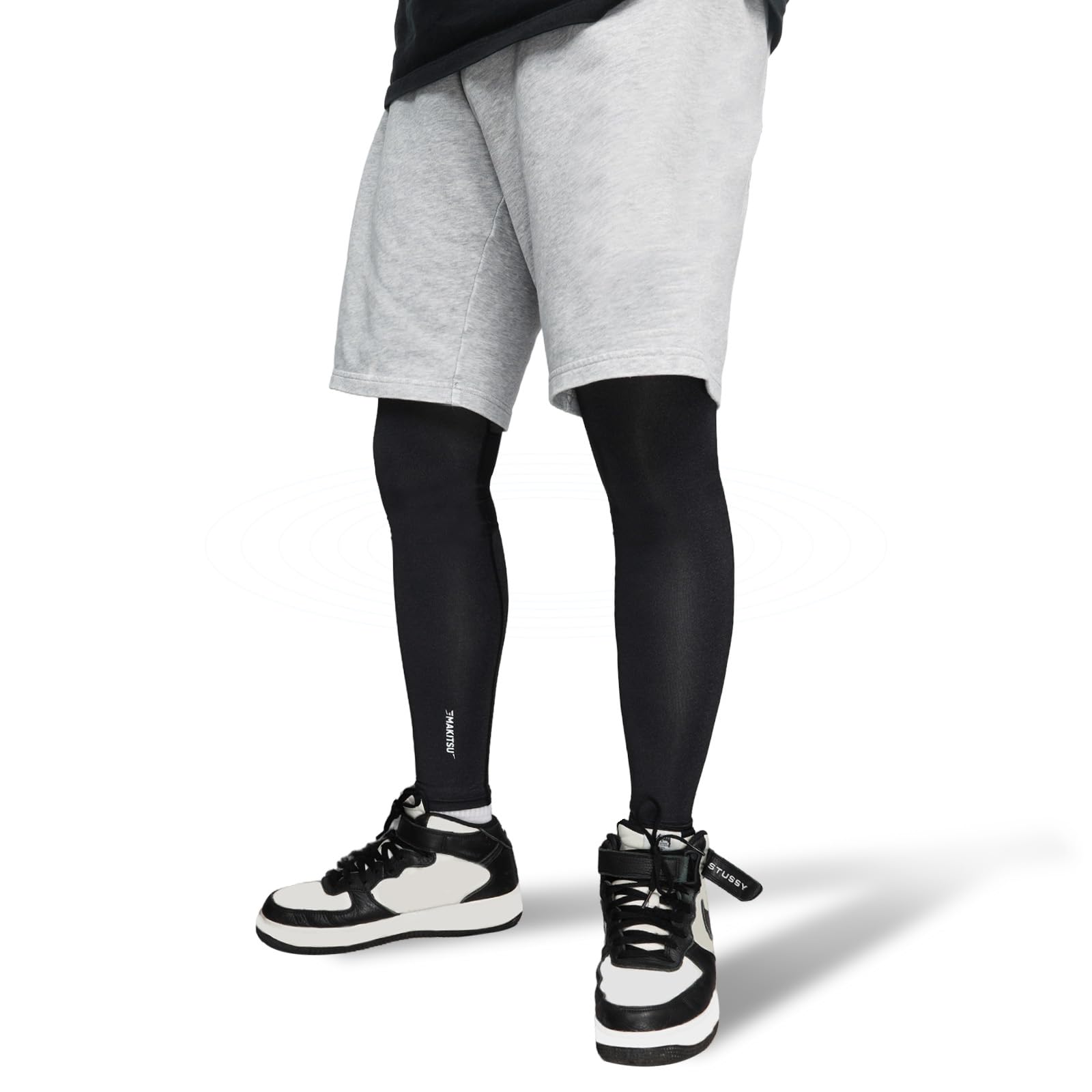 

[Makitsu] Leg warmers, leg covers, men s cycle, winter, leg sleeves, M чёрный