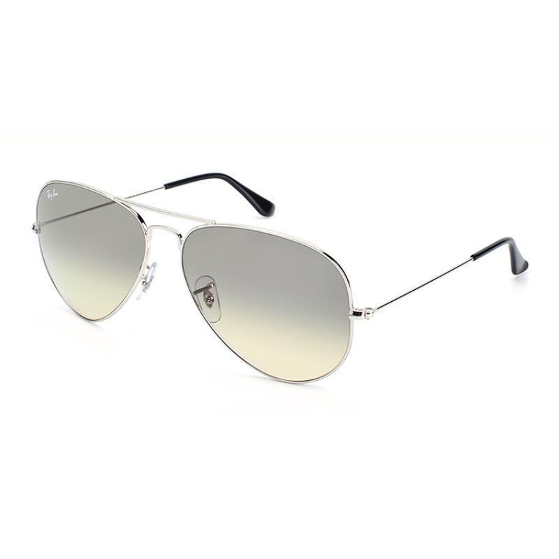 Ray Ban Gradient Aviator Classic Sunglasses Unisex Model 0RB3025 Silver Lenses