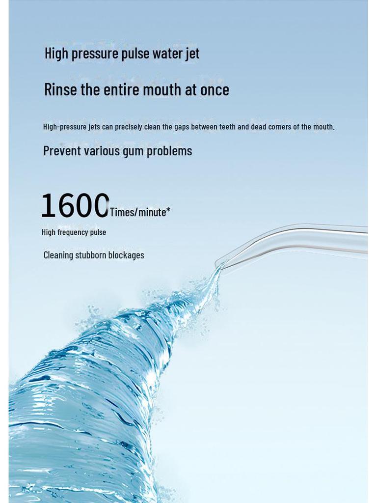 Smart Portable Electric Water Flosser: Advanced Oral Teeth Cleaning with Cross-Border Pulse Technology