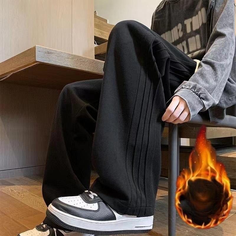 Japanese fashion brand heavyweight casual sweatpants for men in spring and autumn, new gray wide leg pants for teenagers, casual pants