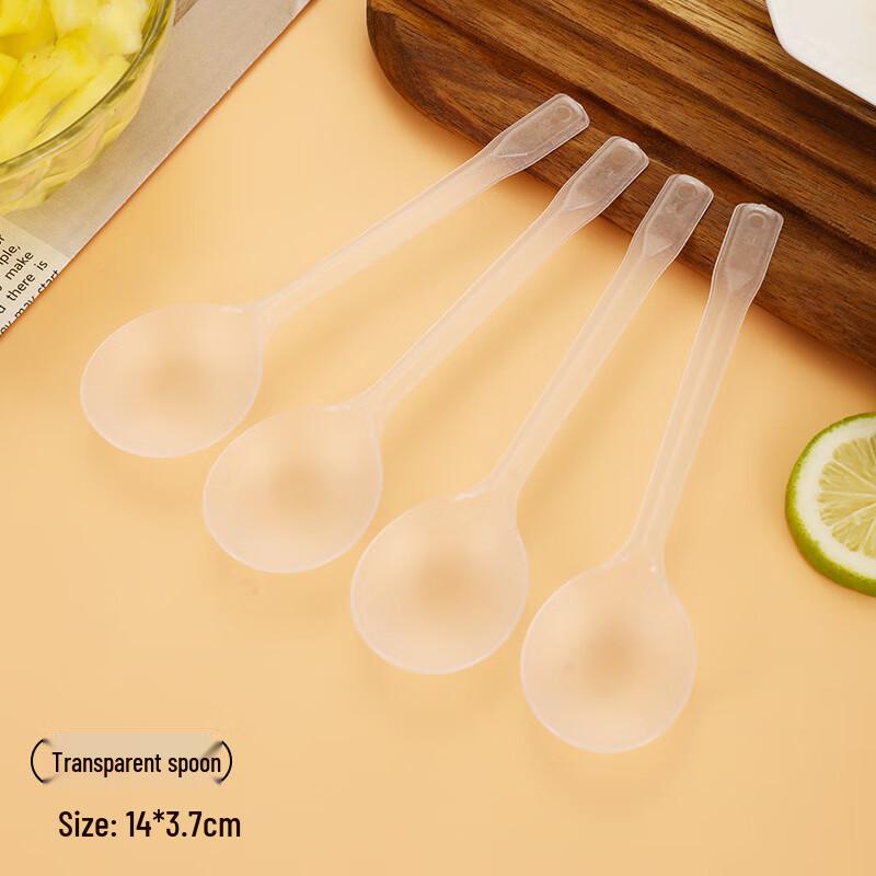 Disposable Plastic Spoons, 100 Count