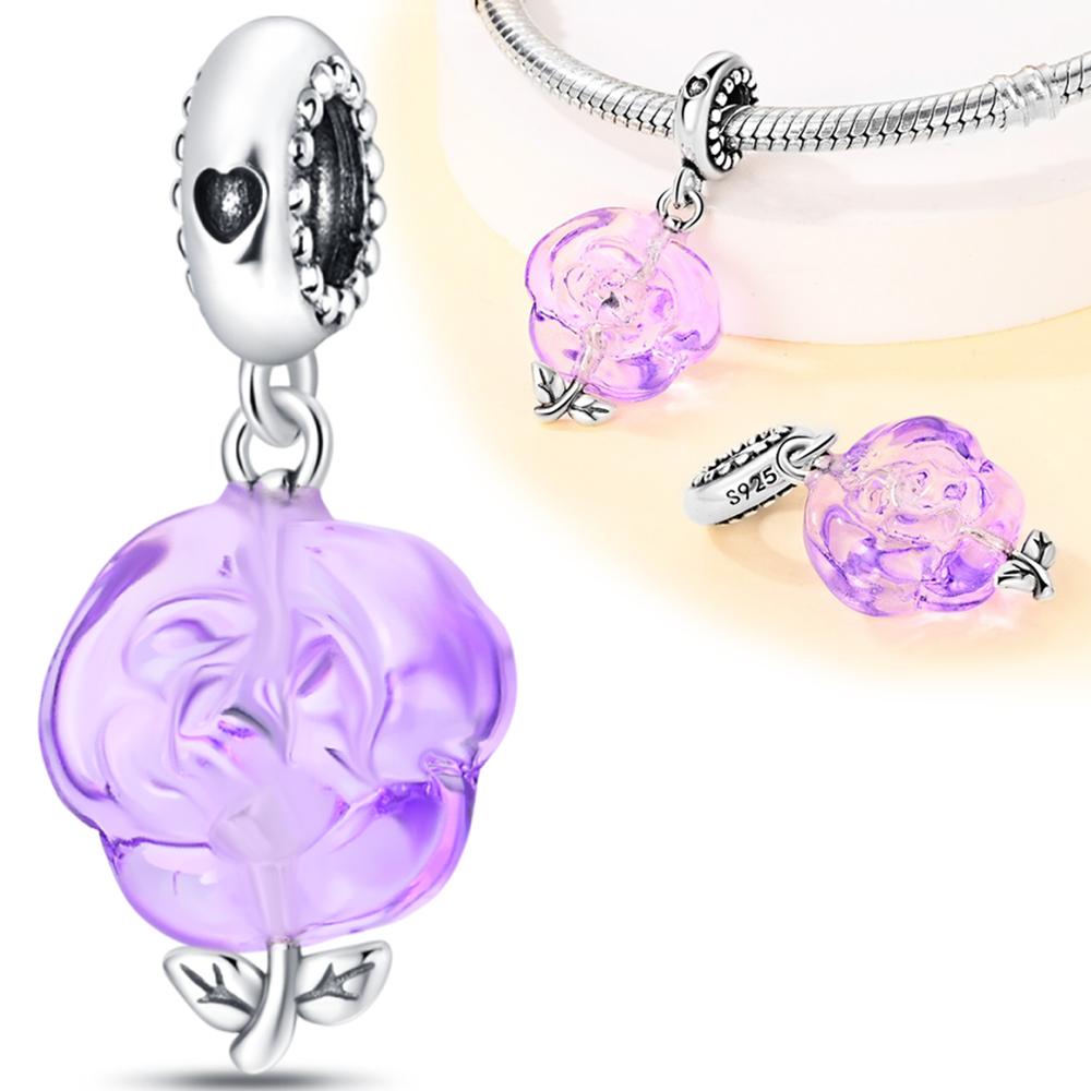 Copper Colorful Butterfly Tassel Charm Pendant Beads Fit Copper Original Bracelet For Women Jewelry Making