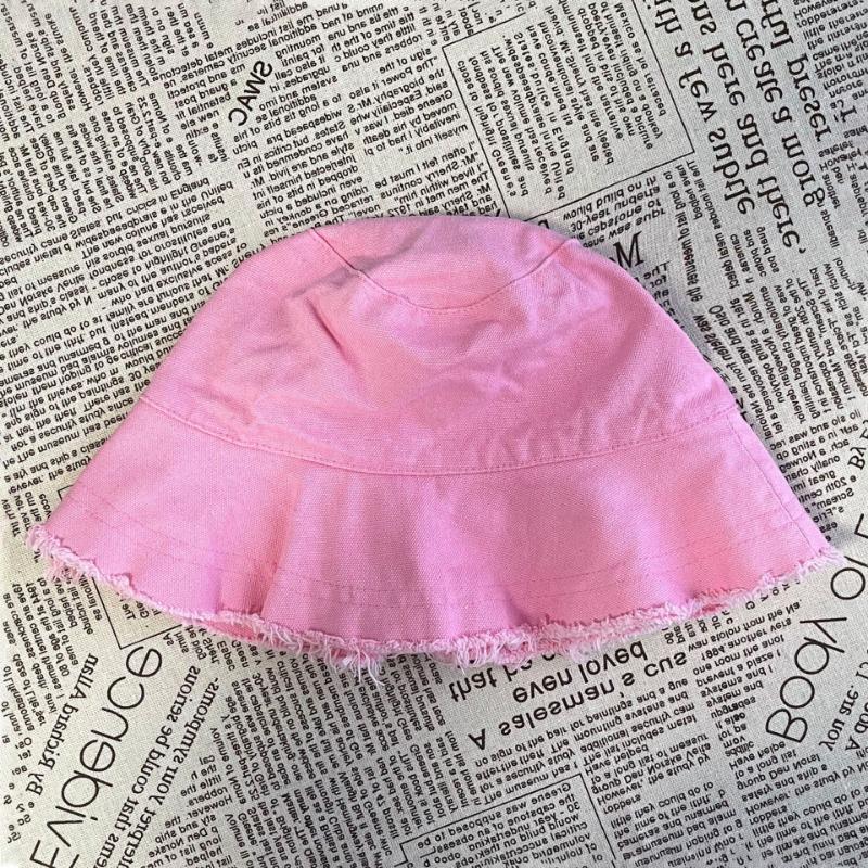 New sunscreen bucket hat rough edge bucket hat women's summer visor simple hat basin hat