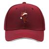 Christmas Alphabet Letter R Buffalo Plaid Santa Reindeer Sandwich Baseball Cap Sun Cap Outdoor Workouts Hat