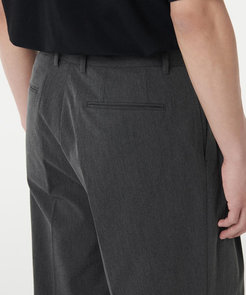 MUSINSA STANDARD Three-Puck Semi-Balloon Slacks [Medium Gray]