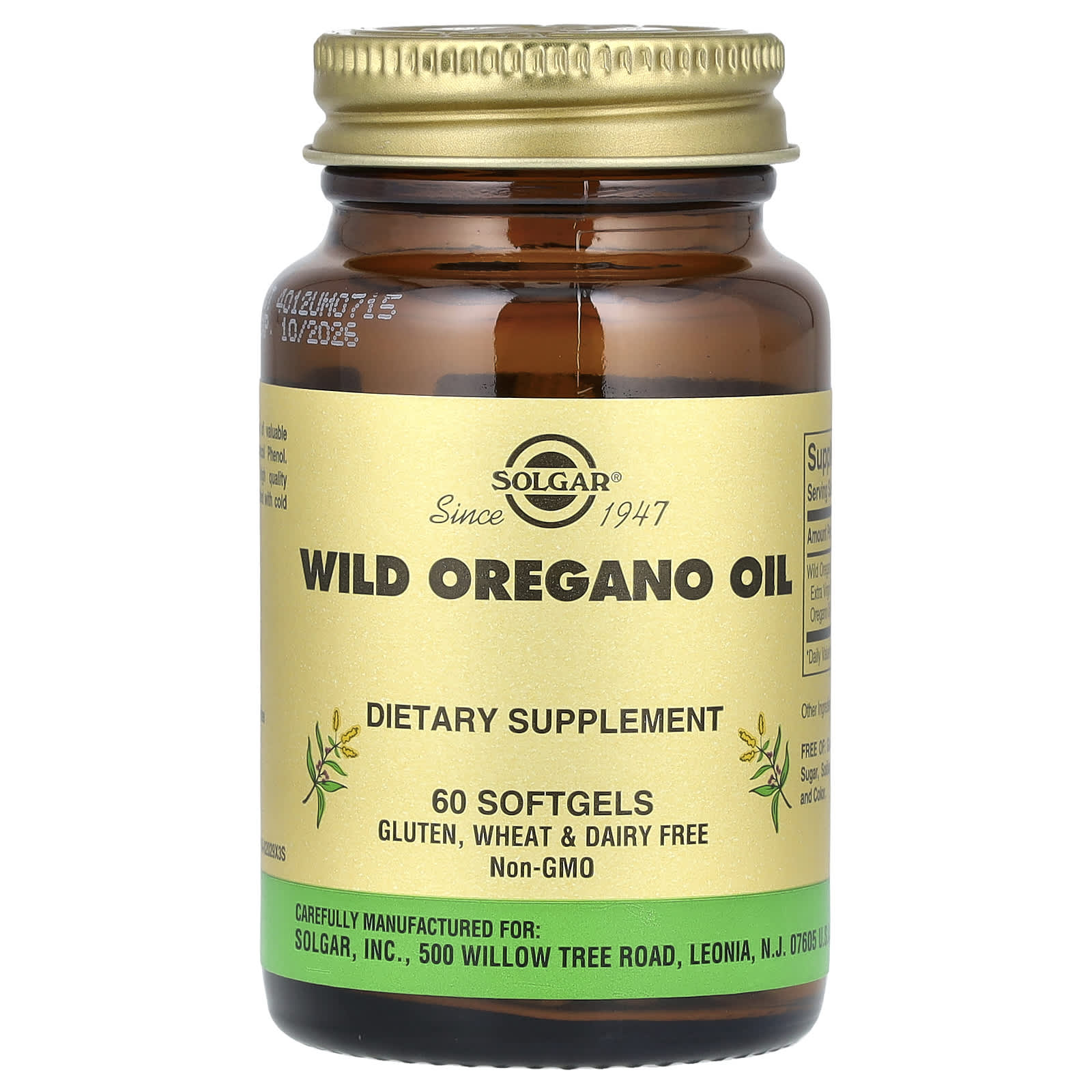 

Wild Oregano Oil, 60 Softgels (175Mg per Softgel)