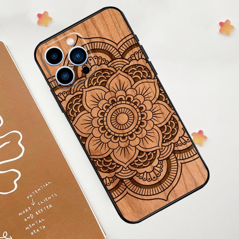 Buddha Jesus Guadalupe Wood Phone Case For iPhone 17 Pro Max 14 11 15 16 Pro Max 12 13 Mini 16 Plus 16e 17 Air Funda