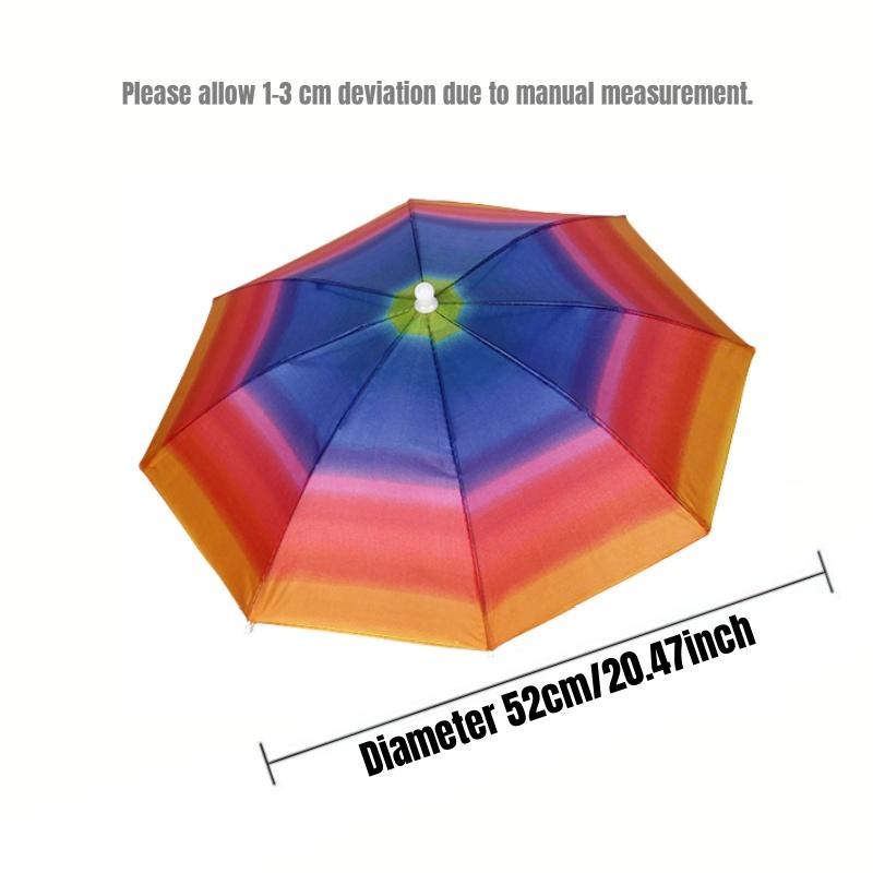 Portable Rain Umbrella Hat Foldable Outdoor Fishing Sunshade Waterproof Camping Headwear Beach Head Umbrella Hats Fishing Hat