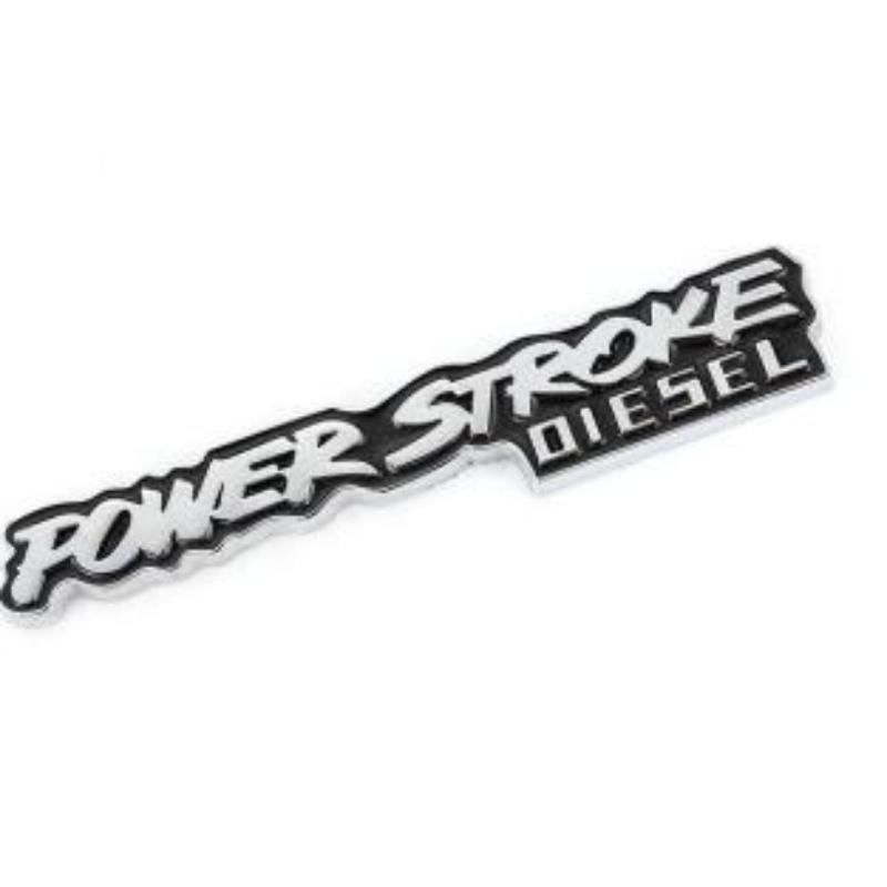 Metall-Autoaufkleber PowerStroke-Emblem Abzeichen Kofferraumaufkleber für Power Stroke Diesel Logo-Aufkleber Excursion 3.0 2018 F-150 F150