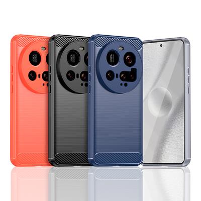 Etui TPU o teksturze włókna węglowego dla Xiaomi 13 Lite 13T 14 15 Pro Ultra Odporne na wstrząsy Pokrowiec ochronny Funda Coque