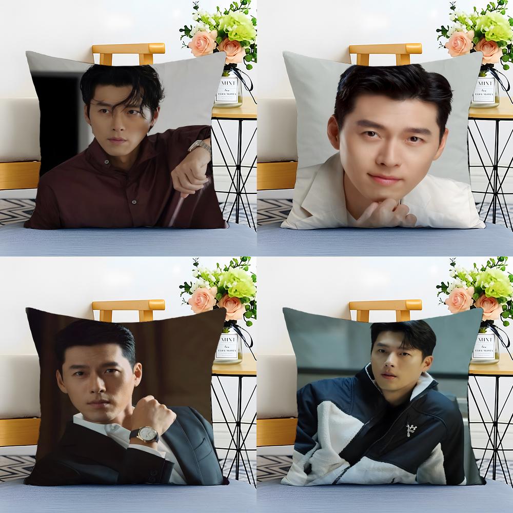 Famous Korean Actor HHyun BBin Cushion Cover Linen Pillowcase Soft for Sofa Bed Home Room Decor