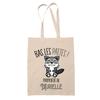 Tote Bag - PLANETEE - Murielle Bas Les Pattes - Cotton - Raccoon Pattern - Printed In France