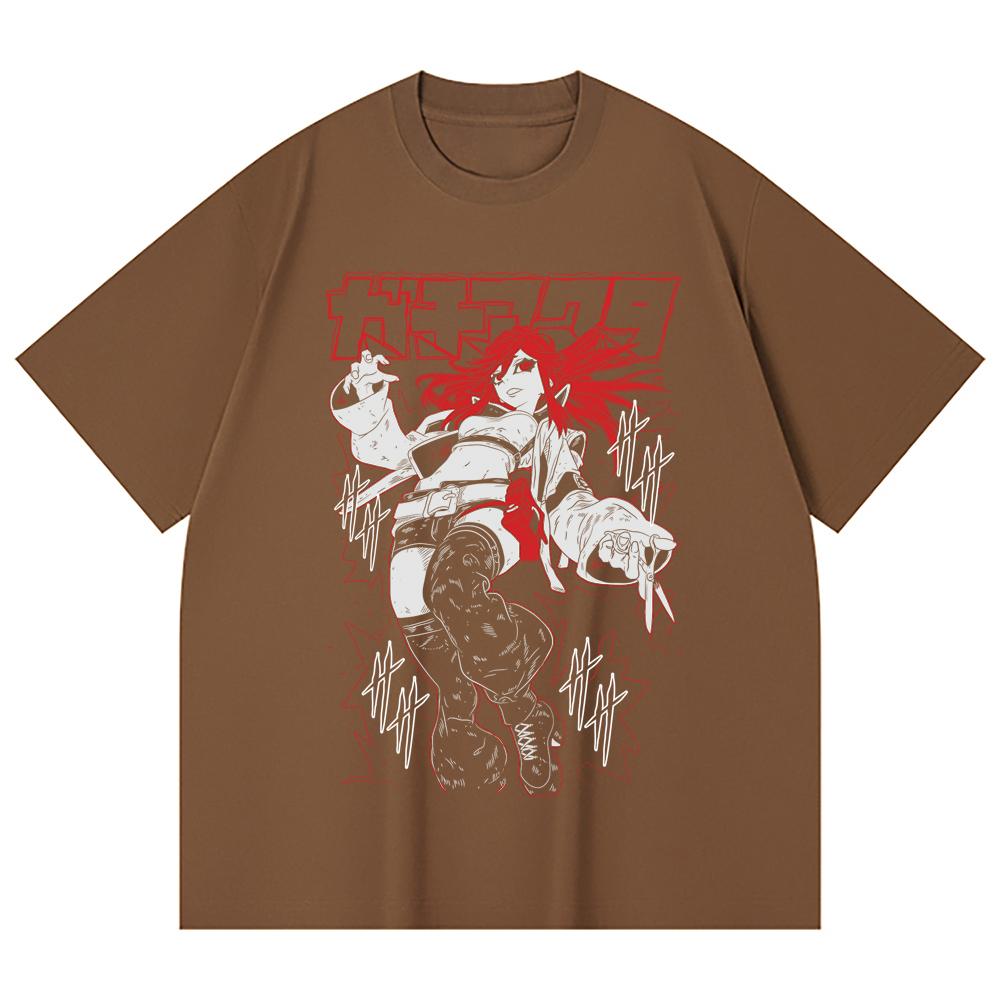 230 Gsm 100% Cotton Gachiakuta V6 Riyo Black Print Unisex Heavy Cotton T Shirt