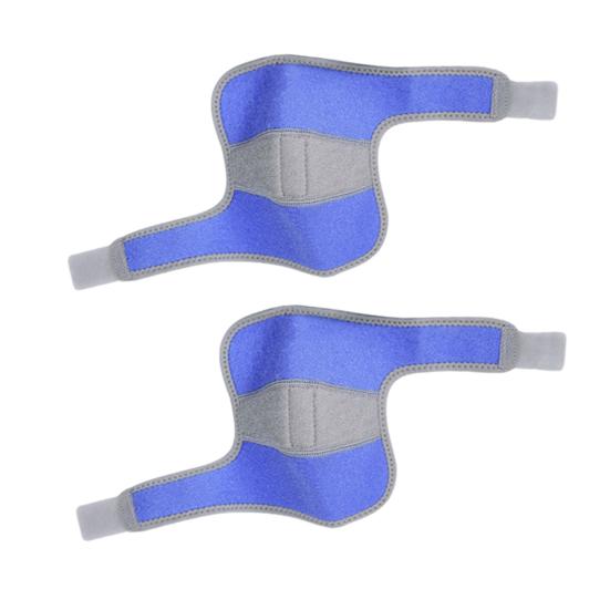

2 шт. детские спортивные налокотники дышащая ткань противоударная противоскользящая лента с застежкой съемная силиконовая накладка скобка от боли в суставах защита от синяков синий