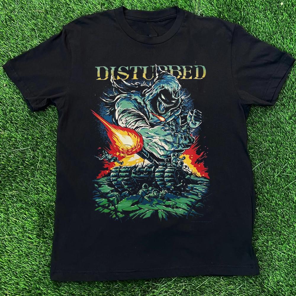 NEW DISTURBED - WAR TANK , Disturbed Band Fan  Black All Size Shirt Unisex T-Shirt Graphic Tee XL
