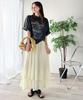 Elegant Japanese-Style Double-Layer Pleated Chiffon Skirt, Slimming and Versatile with an Elastic Waist