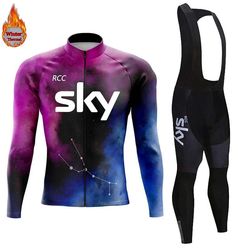 2026 Winter Warm Cycling Clothing Set Thermal Fleece Cycling Jersey Men's Mtb Clothing Man Blouse Uniform Bicycle Clothes Complete Set