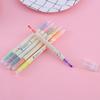 6Pcs/Set Double-headed Highlighter Kawaii Stationery Color Marker School Supplies Student Marker Cute Stationery