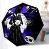 1pc Wednesday Automatic Folding Umbrella - Compact 8-Rib Design, Durable Plastic & Iron, Perfect Gift for Friends & Family, Outdoor Umbrella, Fashiona