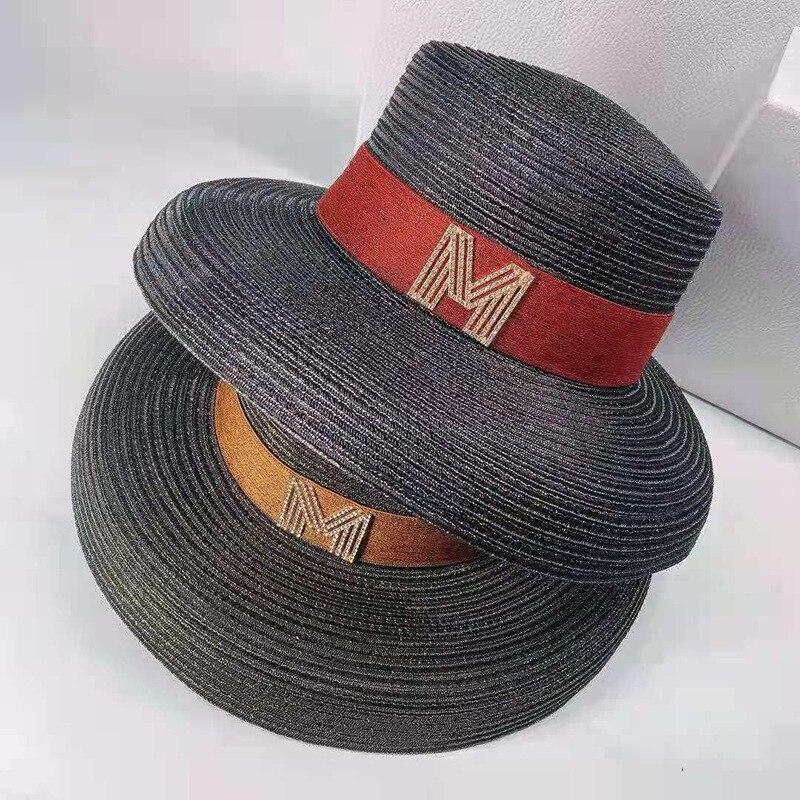 Buy Elegant Summer Hat Flat Top Straw 