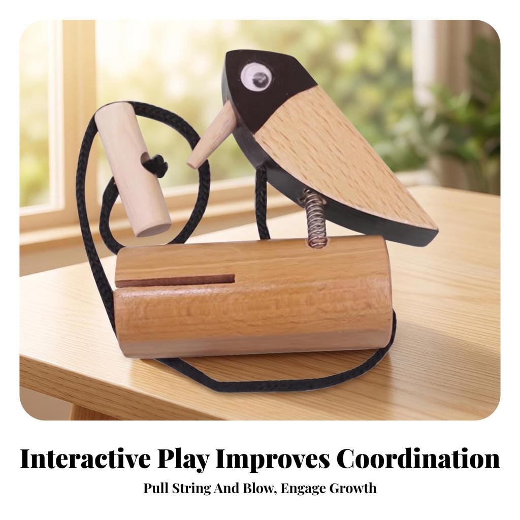 Wooden Bird Whistle Small Sound Opening Bird-Call Oral for General Play