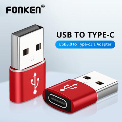 FONKEN USB 3.0 TO Type C 3.1 Adapter Notebook Charger USB Male TO USB C Femal Phone Charging Converter Earphone USB Cable Connector