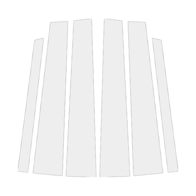 

6 шт. Серебристые накладки на стойки B и C оконных стоек дверей автомобиля, наклейки из поликарбоната, подходят для Lexus IS 1999-2005