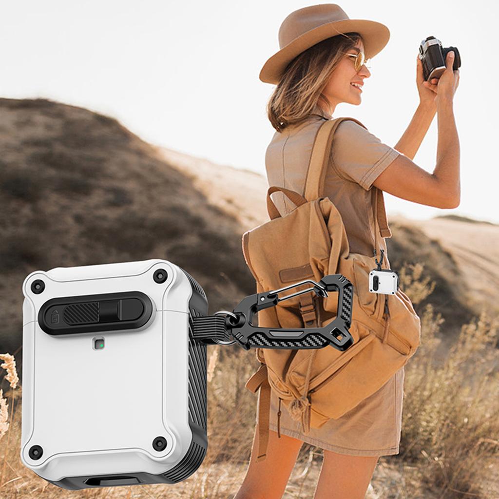 TPU+PC Earphone Cover with Front Lock For Apple AirPods with Wireless Charging Case (2019)/AirPods with Charging Case (2019)/(2016)