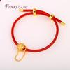 DIY Leather Cord Bracelet Fittings 18K Gold Plated Clasp End Cap Spacer Bead Connector Findings,Leather Cords End Tip Beads Caps