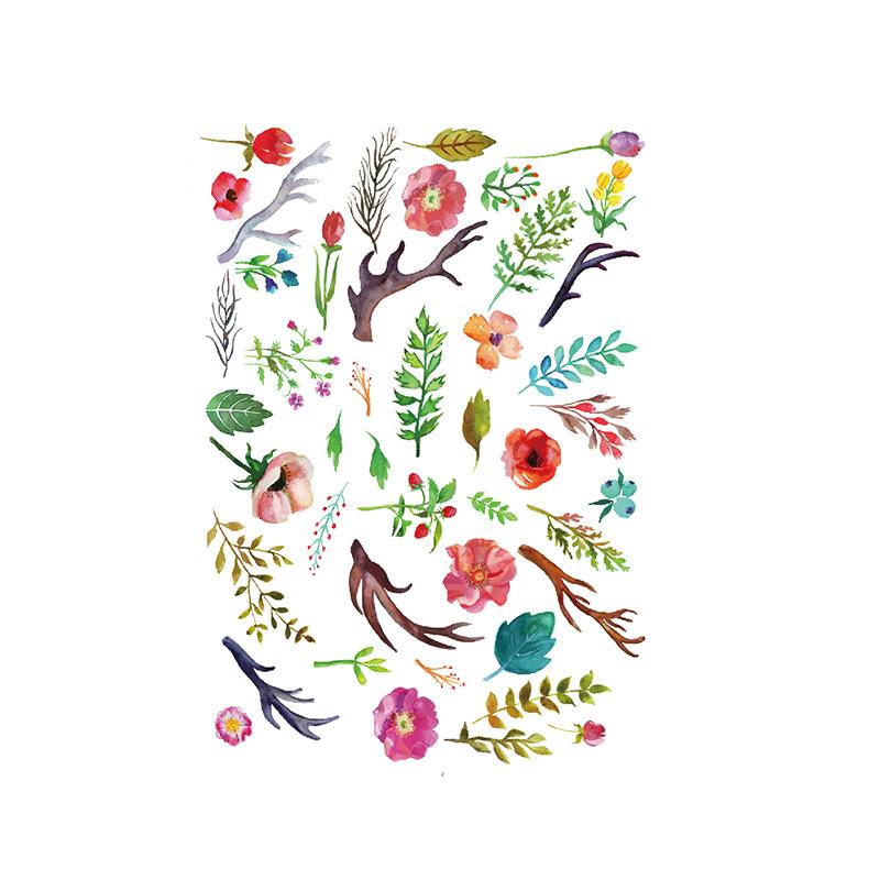 Elch Tattoo Aufkleber Schöne Frau Aquarell Wind Amazon Set Wasser Transfer Sexy Blume Arm Wasserdichter Tattoo Aufkleber