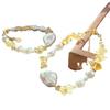 10Mm Retro Natural Citrine High Quality Artificial Crystal Pearl Gradual Change Color Bracelet Bracelet