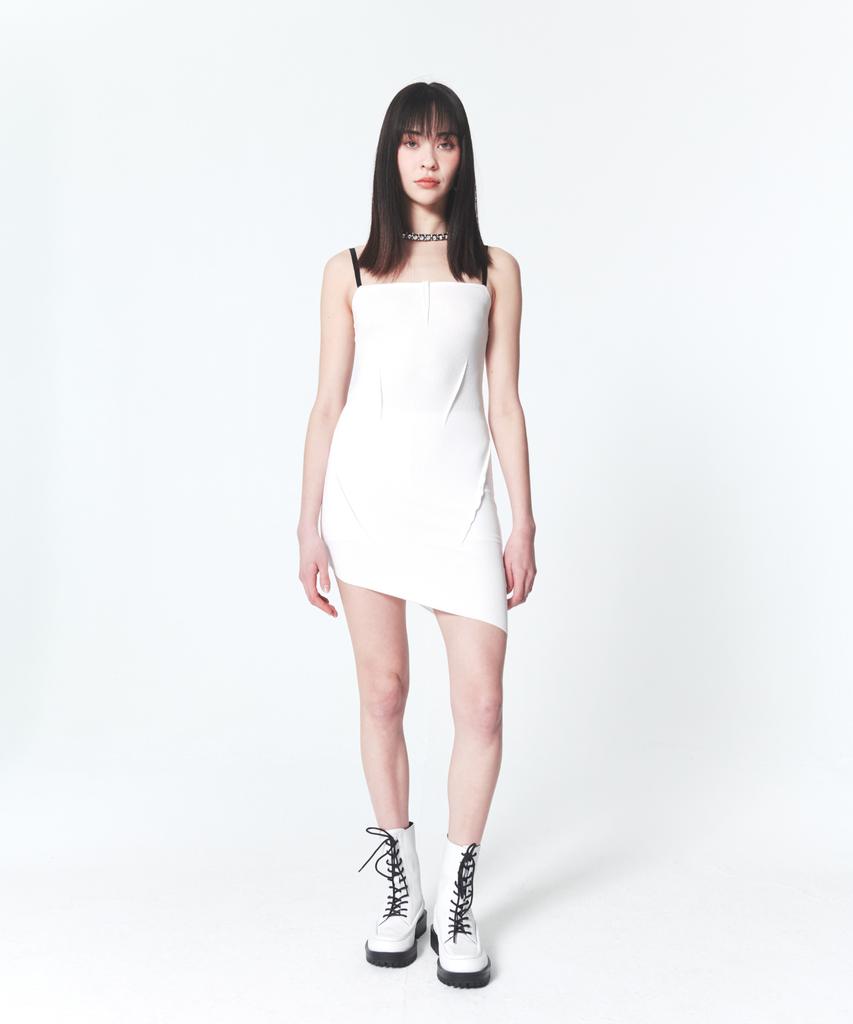 INPREP Raw Edge Mini Dress White