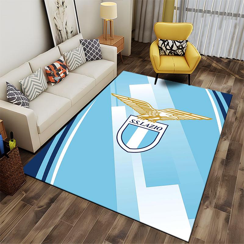Blue Carpet with SS Lazio Logo suitable as a non-slip mat for the living room or bedroom sofa