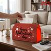 2D Flat 1pc, Tissue Box. Red Valentine'S Day Pattern Napkin Dispenser, Reusable, Daily Desktop Tissue Organizer, Suitable for Kitchen Living Room Bedr