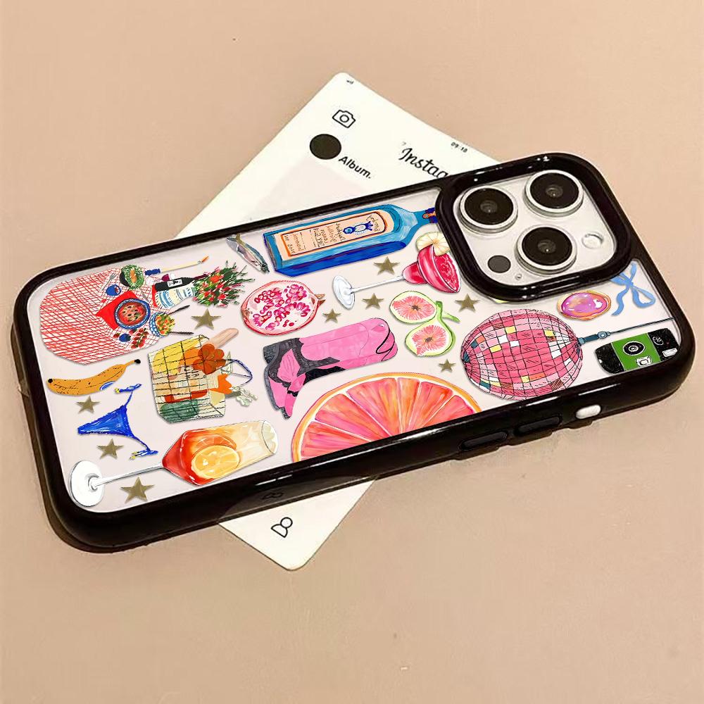 Acrylic Phone Case for iPhone 11 12 13 14 Pro 12 14 16 Pro Max for Samsung A16 A36 A56 S24 FE High-quality Painted Anti-fall Mobile Phone Case