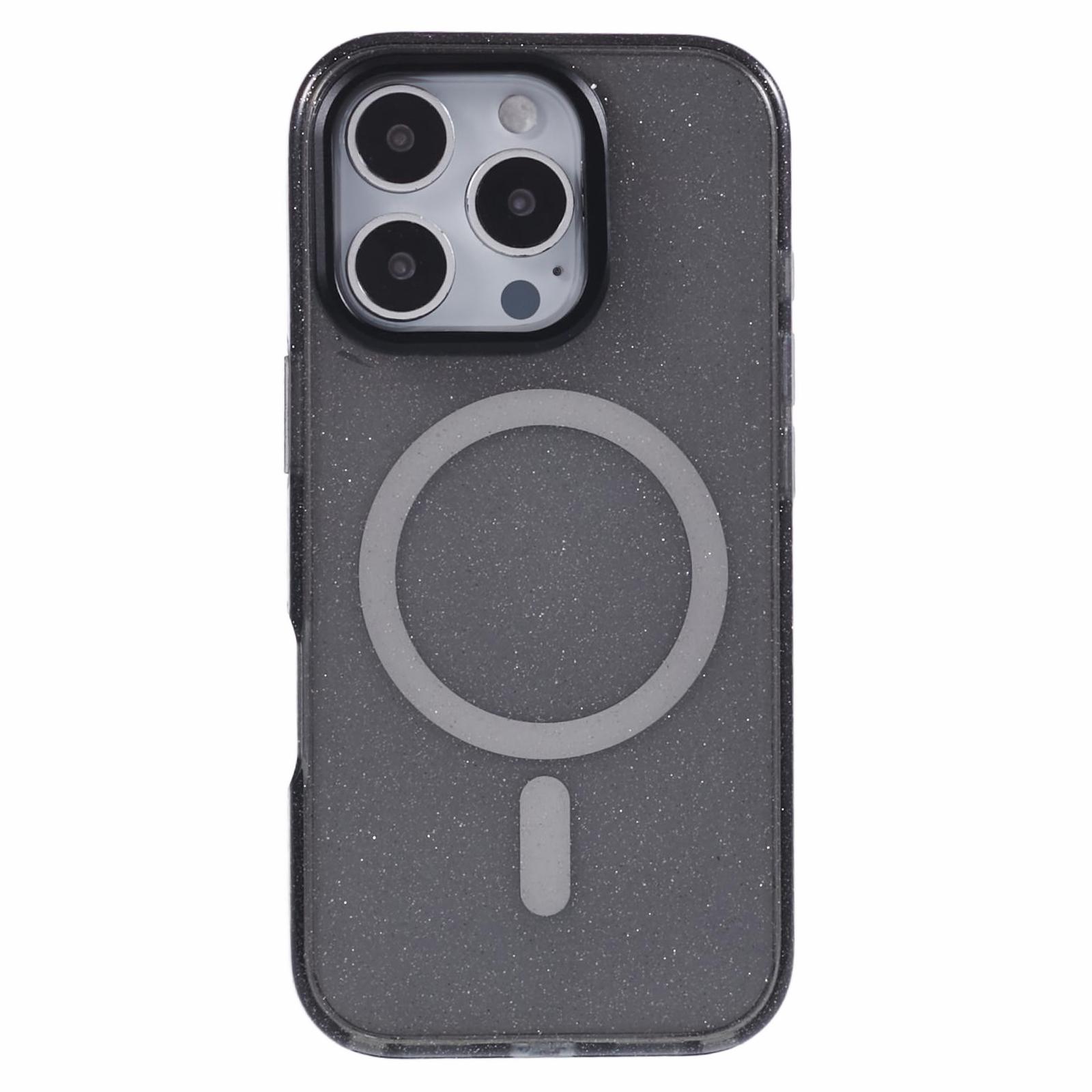 KIGC For iPhone 16 Pro Case Compatible with MagSafe Epoxy Design Kickstand TPU+PC Phone Back Cover A