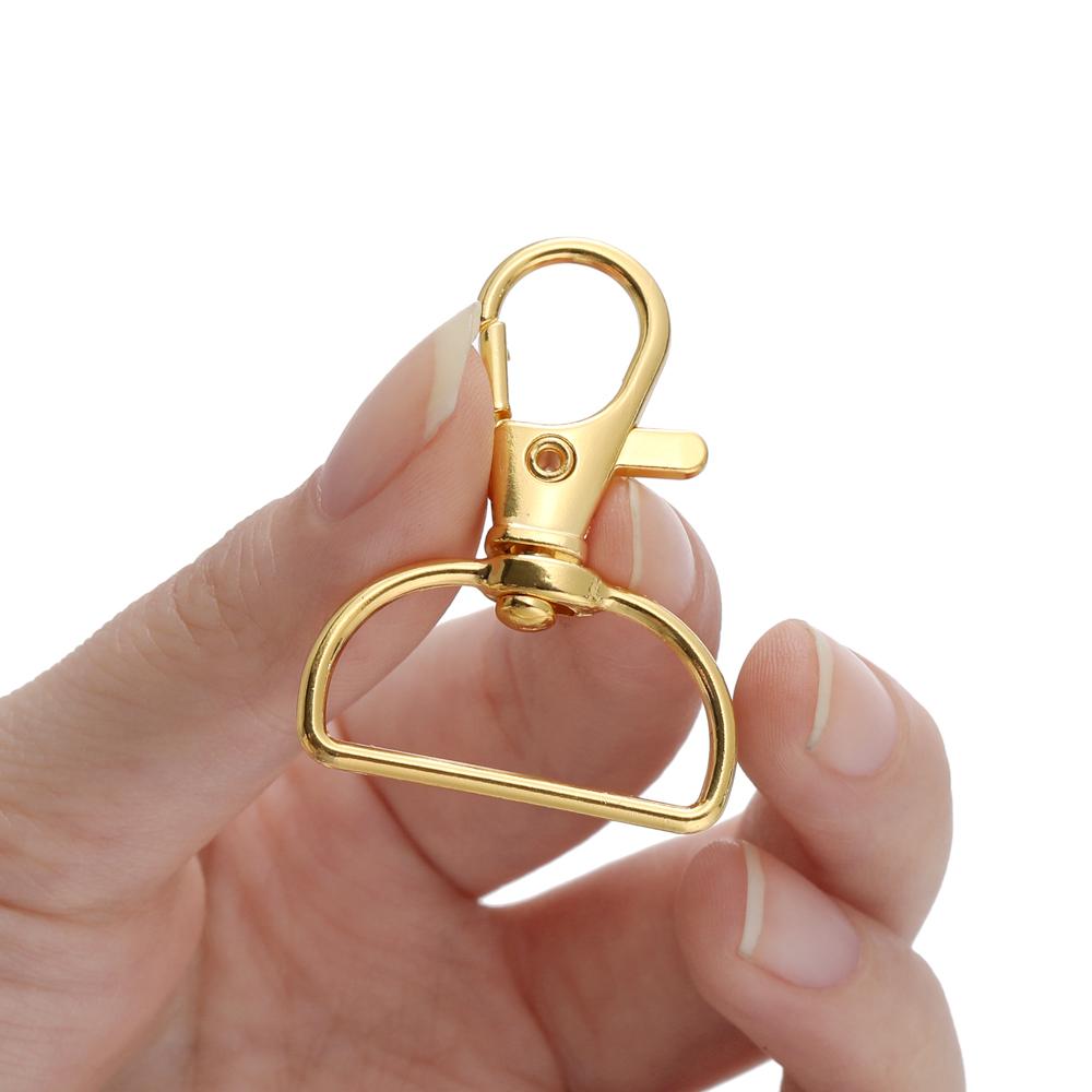 5/10Pcs Swivel Clasps D Rings Alloy Metal Lanyard Snap Hooks Clip Hook for DIY Keychain Bag Key Rings Jewelry Making Supplies