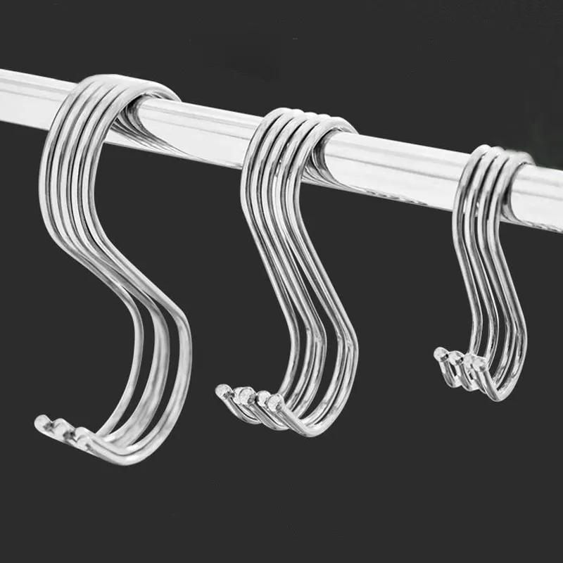 1/5/10 Stück Edelstahl S-Haken mit scharfer Spitze Utensil Fleisch Kleiderbügel Hängehaken für Metzgerei Küche Backwerkzeuge