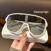 Trendy Women's Light-Changing Transparent Myopia Glasses with Slim Big Frame