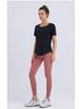 Women's Summer Slimming Yoga Cover-up T-shirt - Loose Fit, Short Sleeve Fitness Top for Running and Training