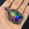 Rainbow Solar Quartz 999 Copper Wire Wrapped Pendant, Handmade Gemstone Pendant Jewelry, Gifts For Wife Brand New Pendant